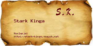 Stark Kinga névjegykártya