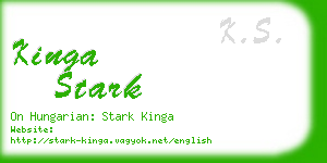 kinga stark business card